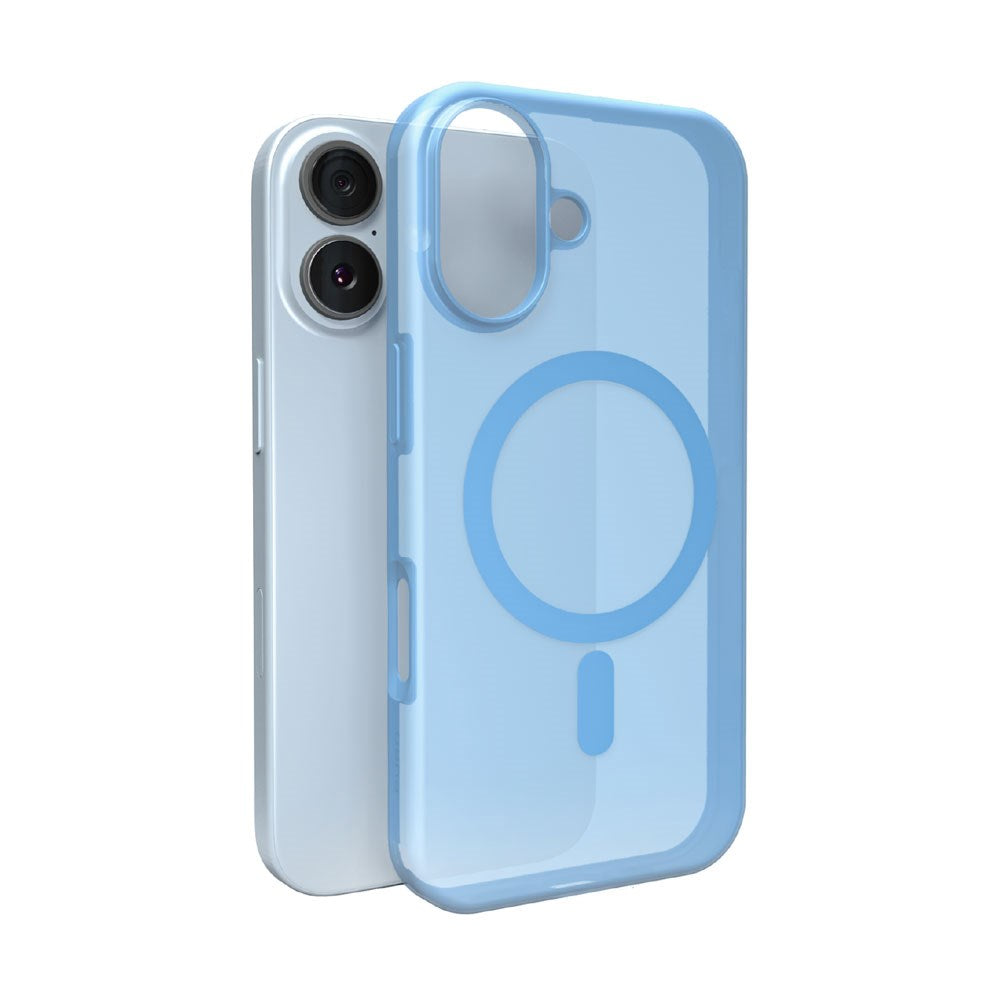 iPhone 17 PURO DAYLIGHT Silikon Deksel - MagSafe Kompatibel - Gjennomsiktig / Blå