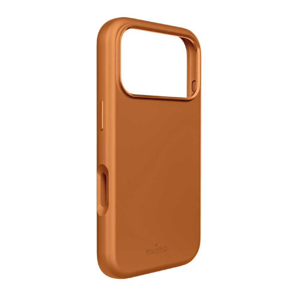 iPhone 17 Pro Max PURO ICON MAG PRO Silikon Deksel – MagSafe Kompatibelt – Oransje