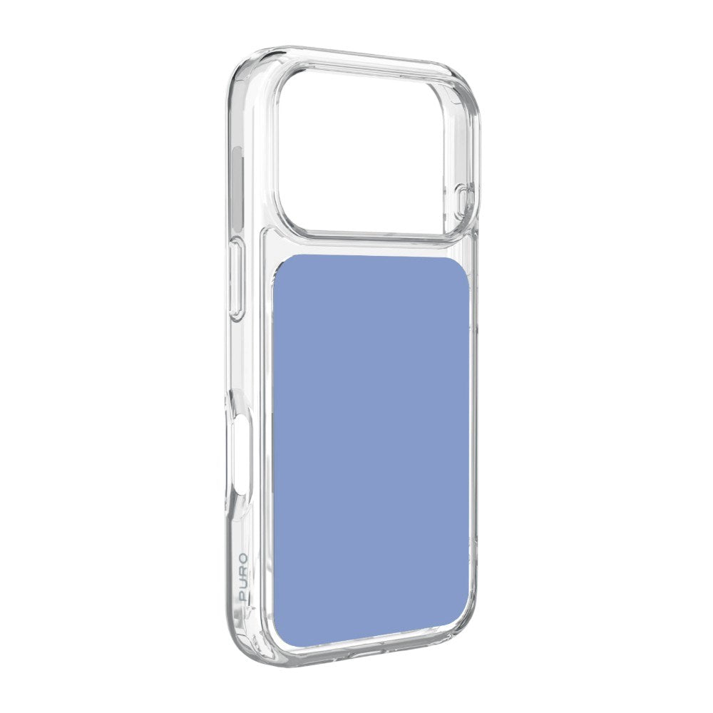 iPhone 18 Pro PURO PLATE MAG Deksel - MagSafe Kompatibel - Gjennomsiktig / Lyseblå
