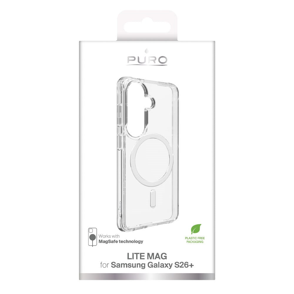 Samsung Galaxy S26+ (Plus) PURO LITE MAG Hybrid Deksel - MagSafe Kompatibel - Gjennomsiktig