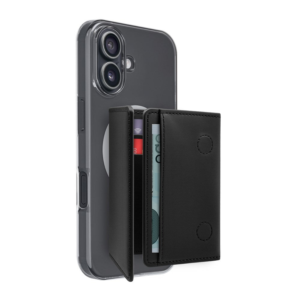Puro Mag Wallet Fold Kortholder – MagSafe Kompatibel – Svart