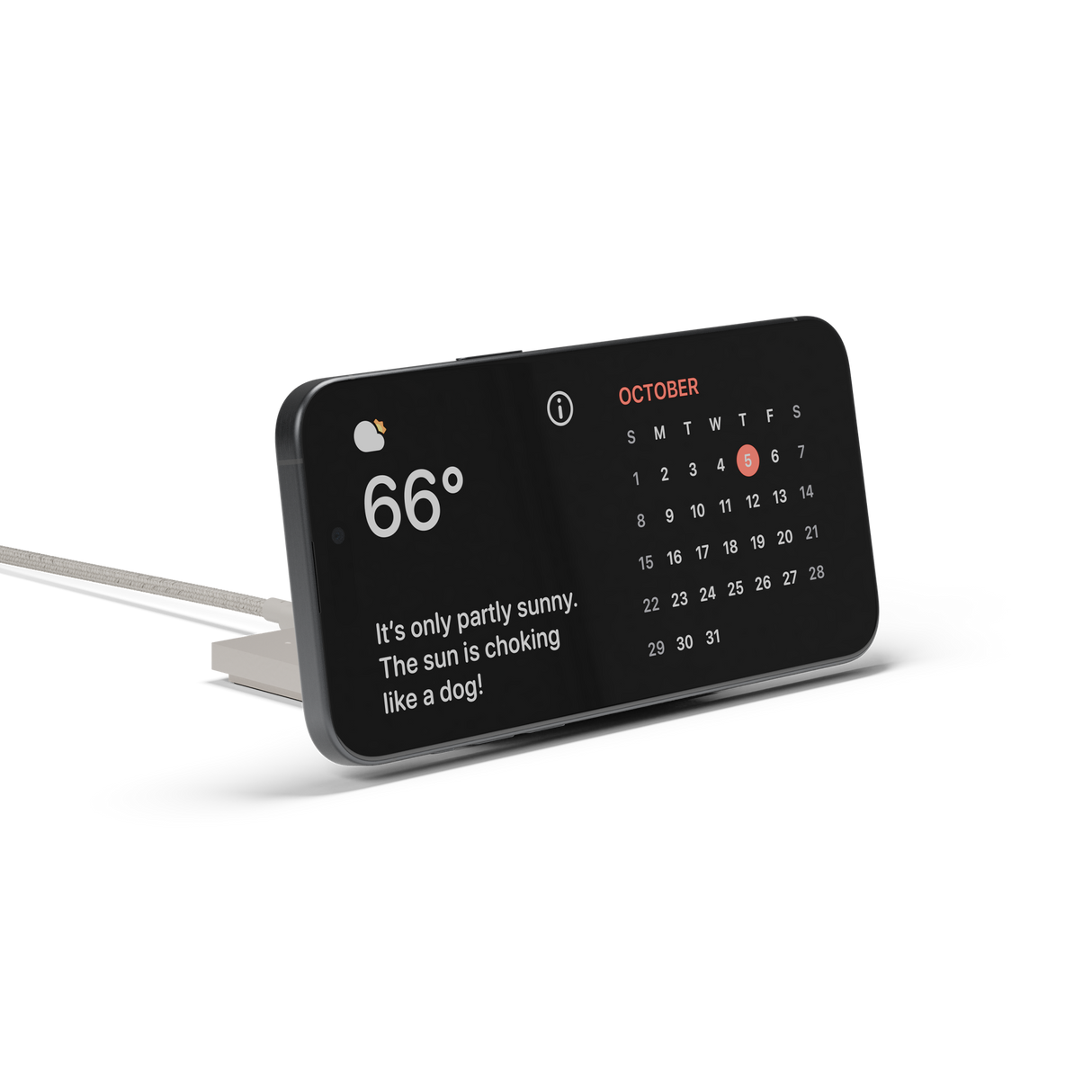 Native Union Rise Solo Qi2 Magnetisk Trådløs Lader - Beige