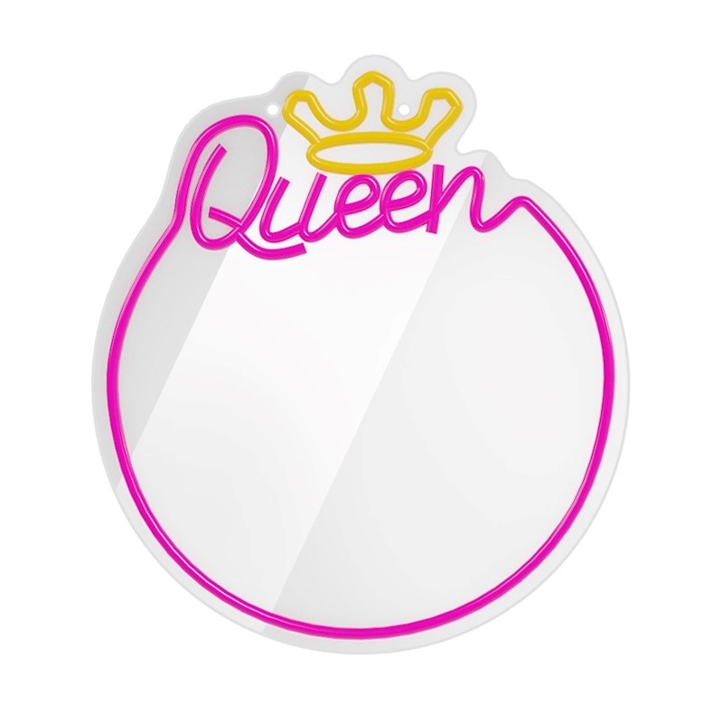 Forever Light LED Neon Lys Speil - "Queen"