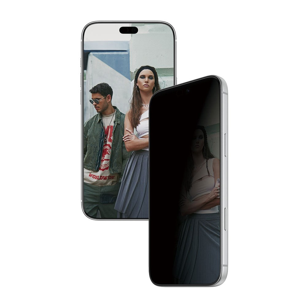 iPhone 18 Pro Max SAFE by PanzerGlass Ultra-Wide Fit Skjermbeskyttelsesglass med EasyAligner - Privacy - Gjennomsiktig