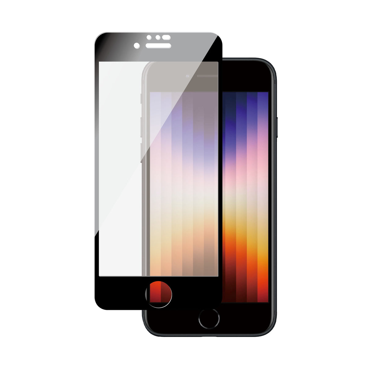 SAFE by PanzerGlass Edge-to-Edge Fit Skjermbeskyttelse - iPhone 8/7/6/6s/SE (2020/2022) - Gjennomsiktig/Svart Kant