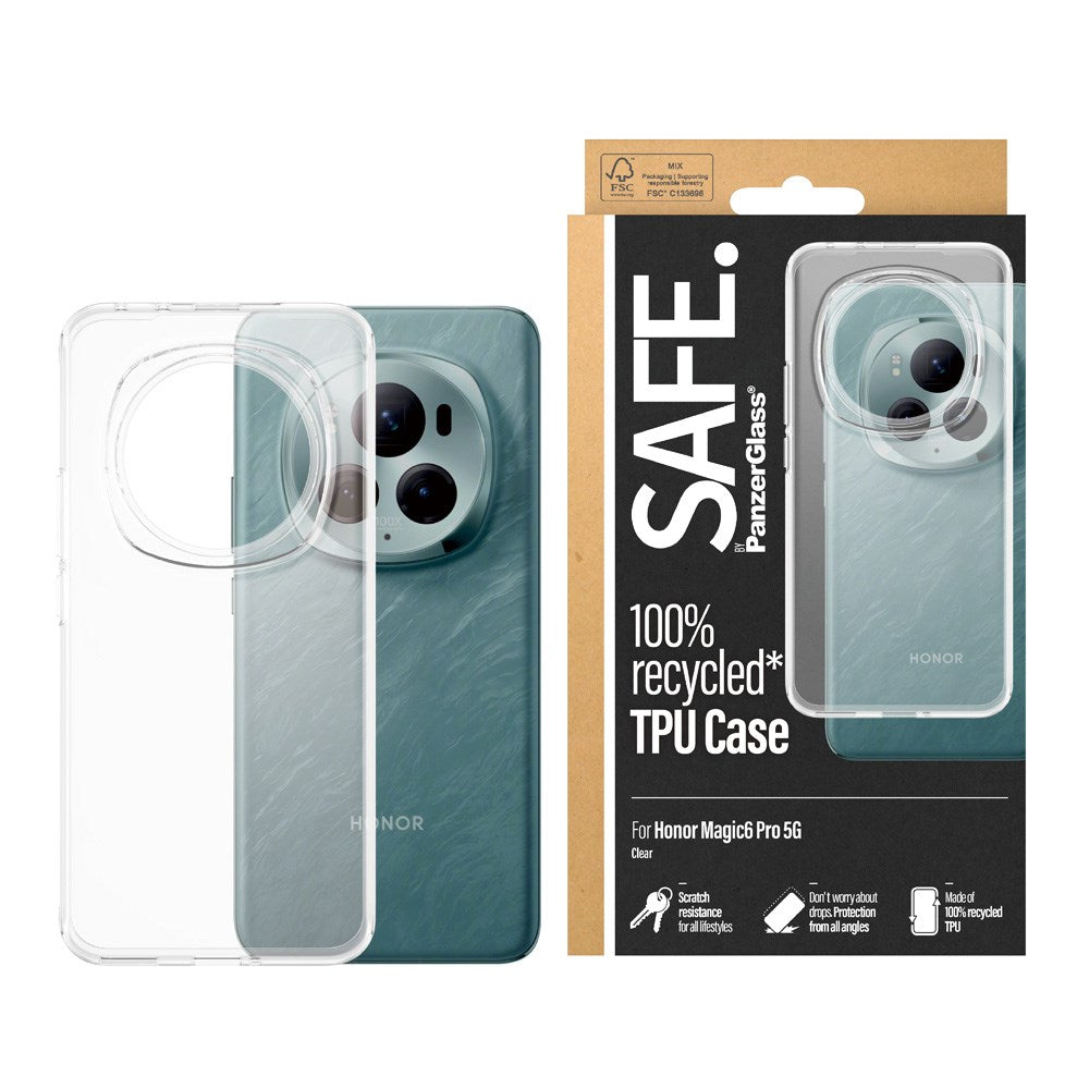 Honor Magic6 Pro Safe By PanzerGlass® Fleksibelt Plast Deksel - Gjennomsiktig
