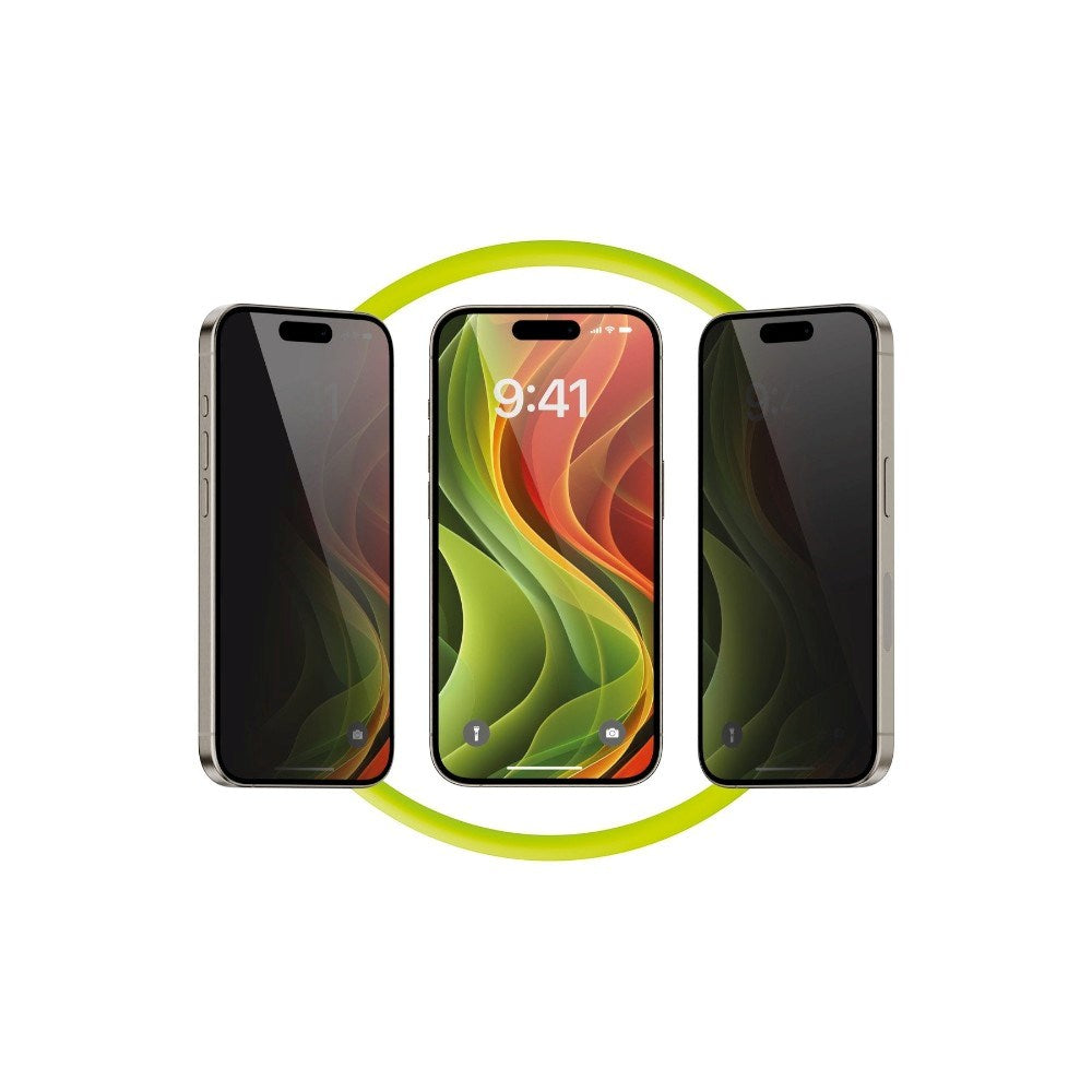 iPhone 18 Pro Max Mobile Origin Screen Guard Privacy Skjermbeskytterglass med Easy Applicator - 2 Stk. - Gjennomsiktig