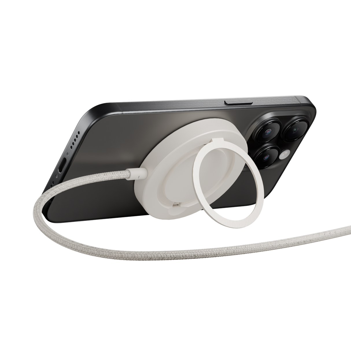 Native Union Snapstand Qi2 Magnetisk Trådløs Lader m. Ståfunksjon - Beige