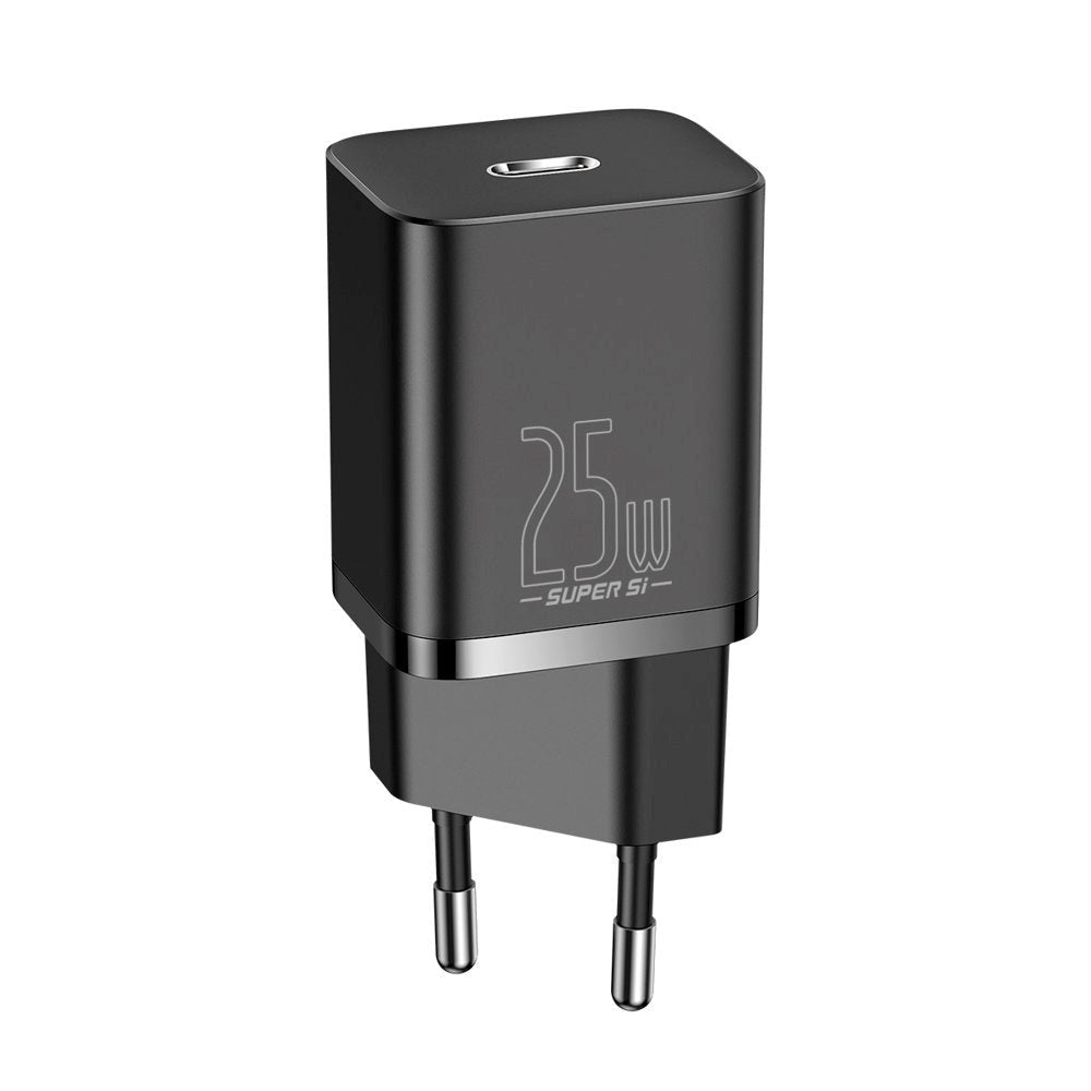 Baseus Super Si 25W Vegg Lader USB-C Quick Charge - Svart
