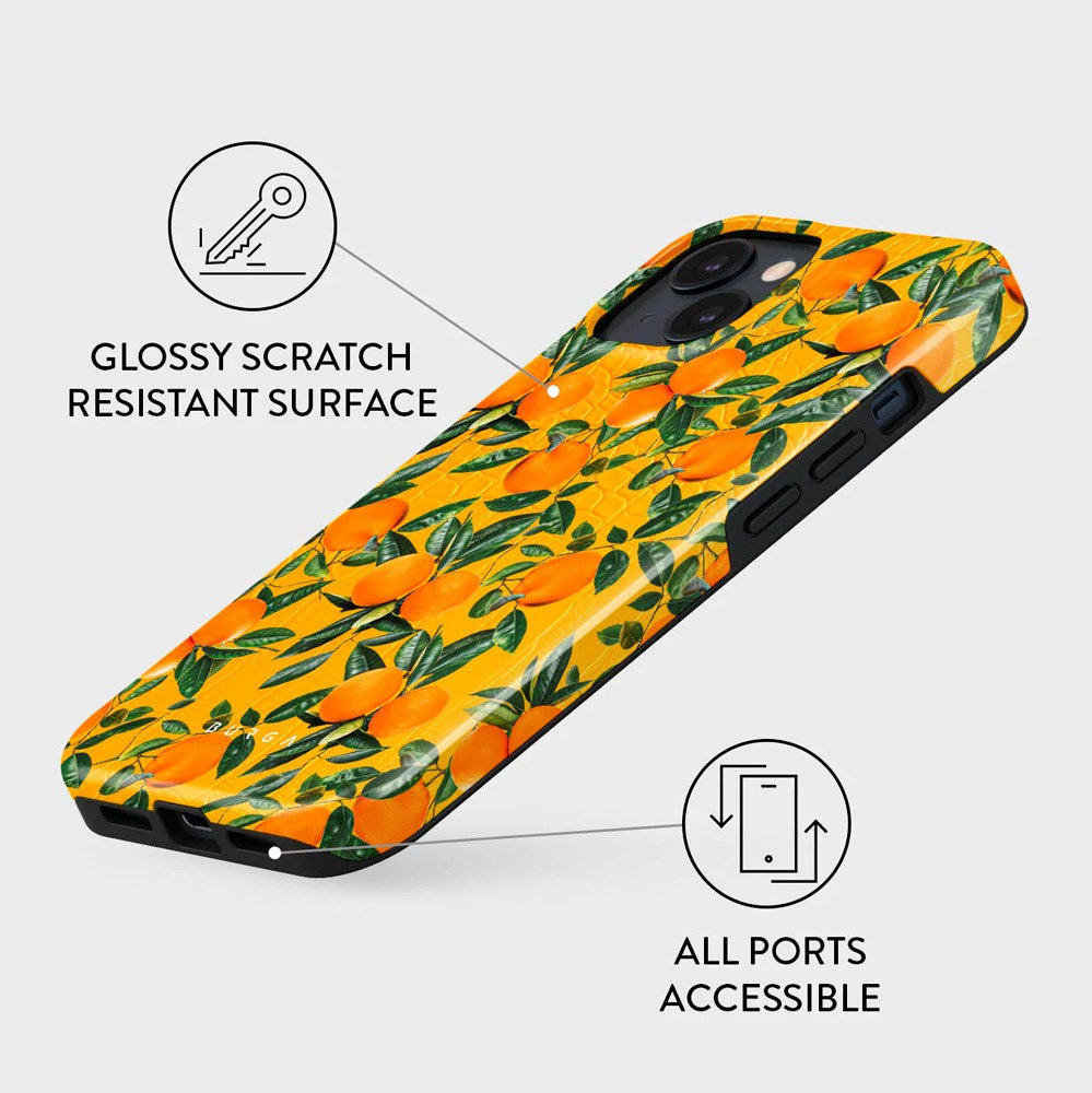 Burga iPhone 14 Tough Fashion Deksel - Orange Lemonade