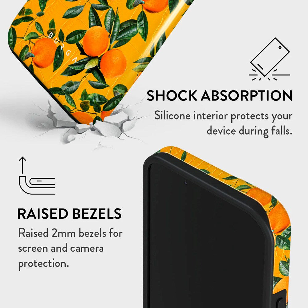 Burga iPhone 14 Tough Fashion Deksel - Orange Lemonade