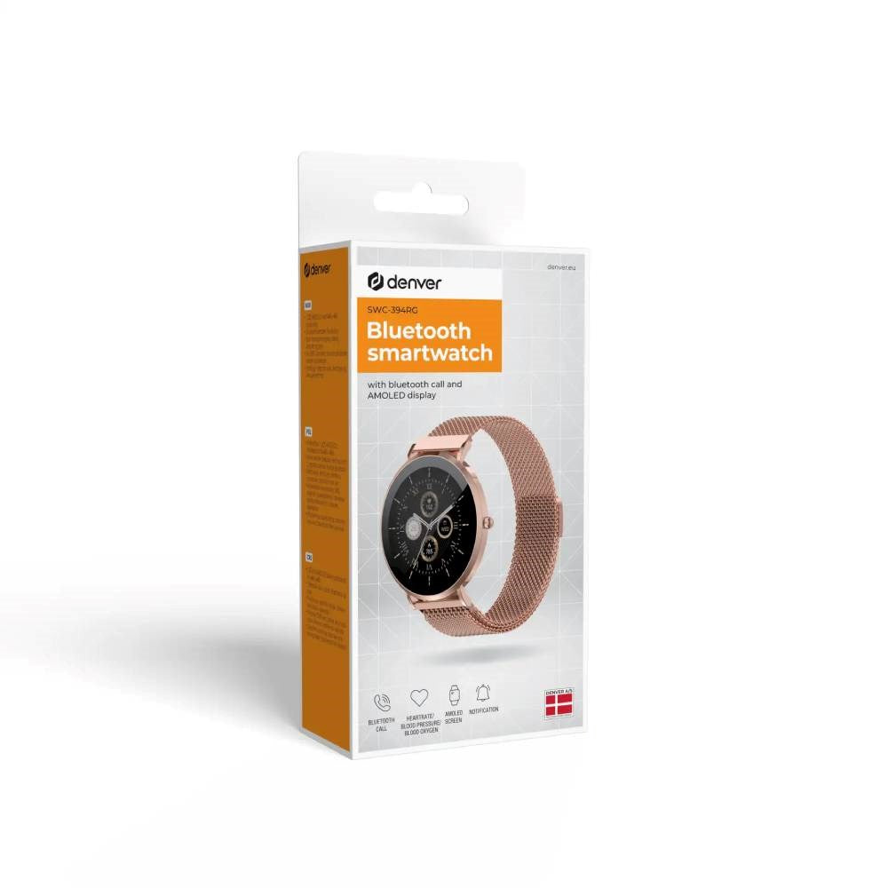 Denver SWC-394RG Bluetooth Smartklokke m. Helsesporing - Rose Gold