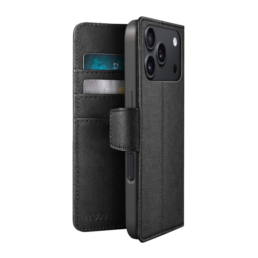 iPhone 18 Pro SBS Wallet Classic Flip Deksel - Svart