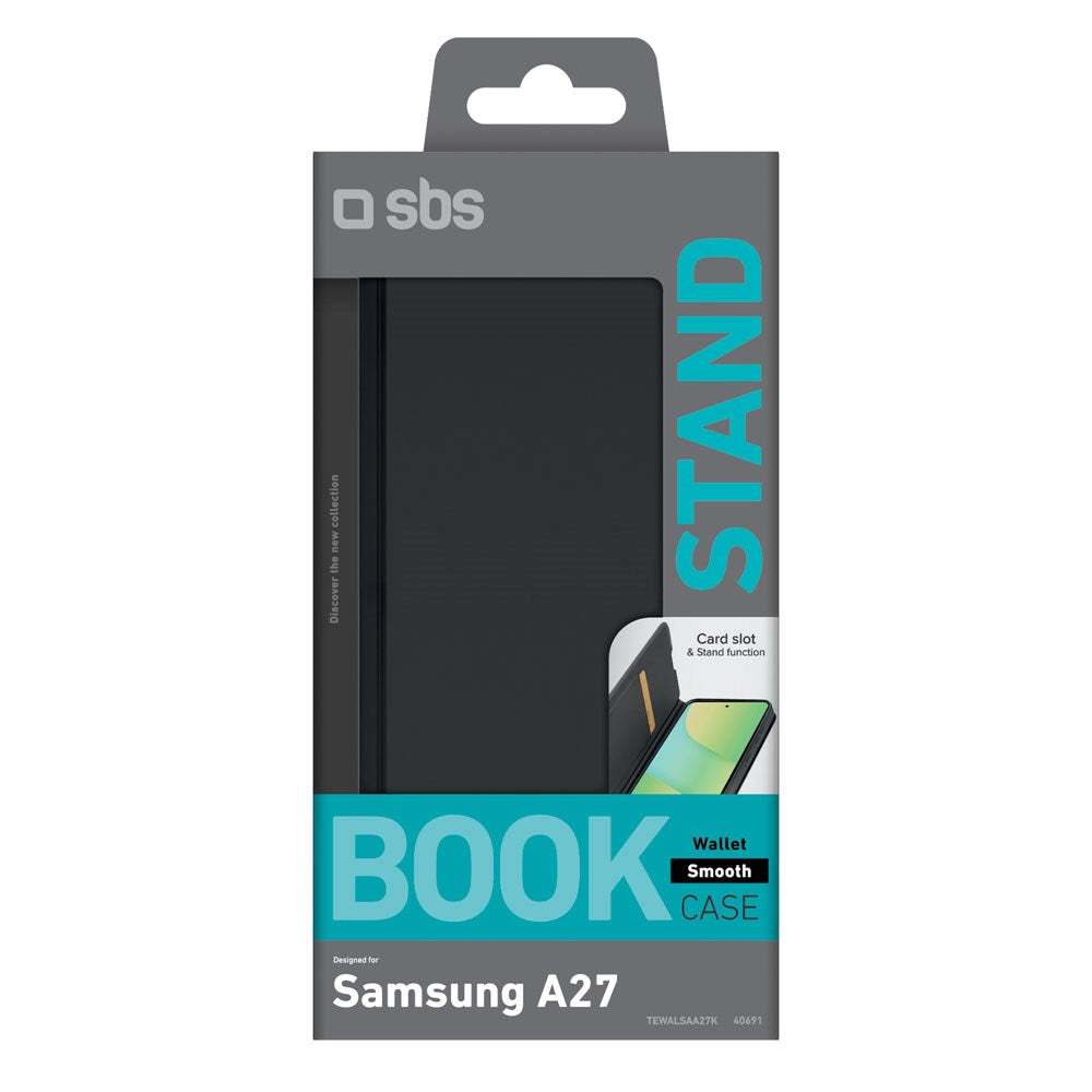 Samsung Galaxy A27 SBS Wallet Smooth Flip Deksel - Svart