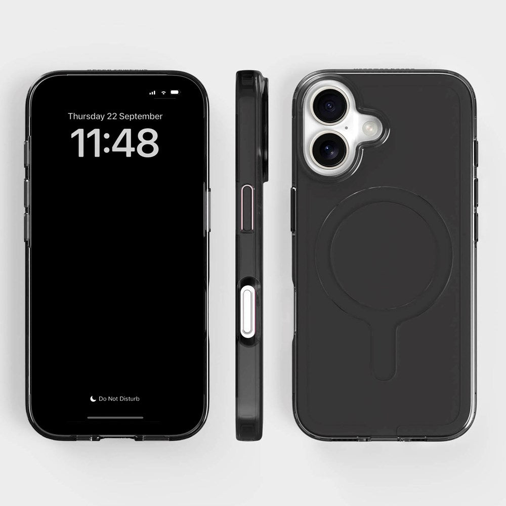 agood company iPhone 16 CLRPRTCT 100% Resirkulert Plast Deksel - Transparent / Tinted Black