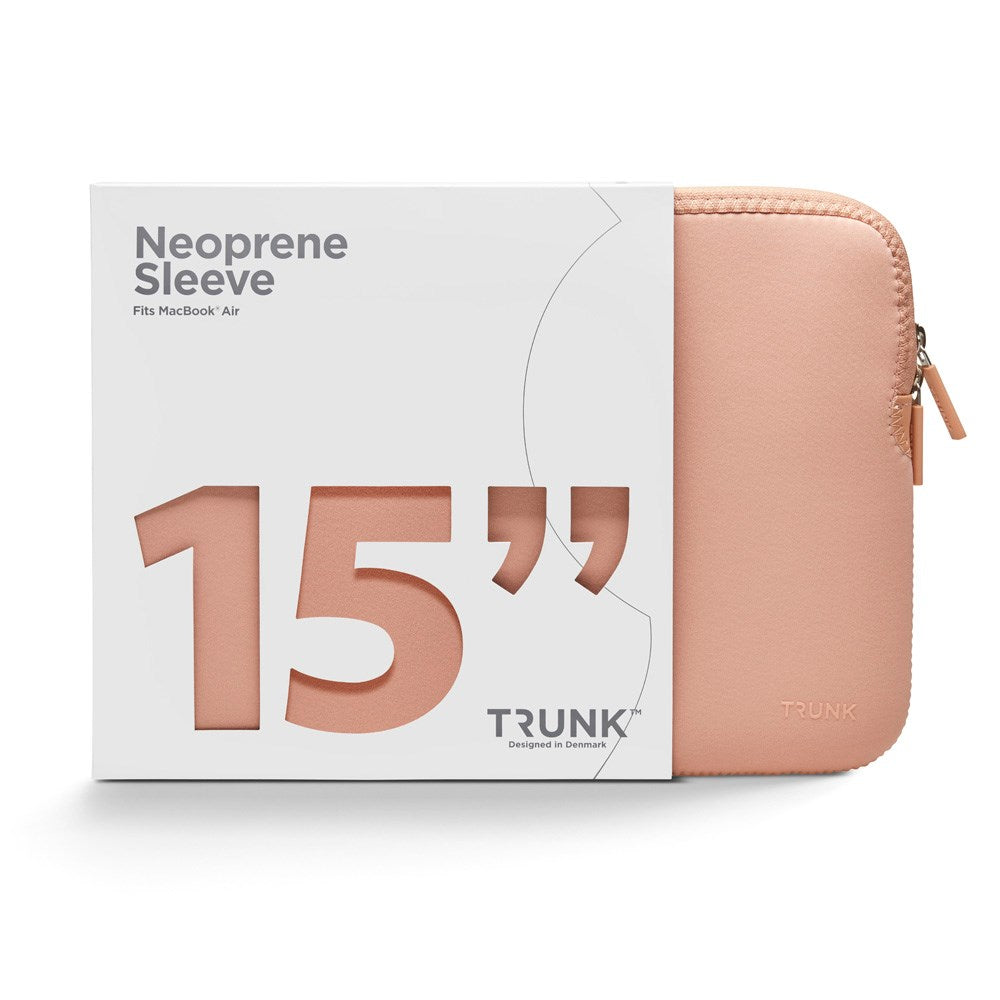 Trunk Neoprene Sleeve for MacBook 15" (34 x 23.5 x 1 cm) - Coral Pearl
