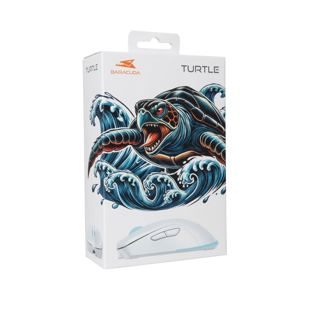 Baracuda TURTLE Trådløs Gaming Mus - 6D / 3200 DPI - Hvit