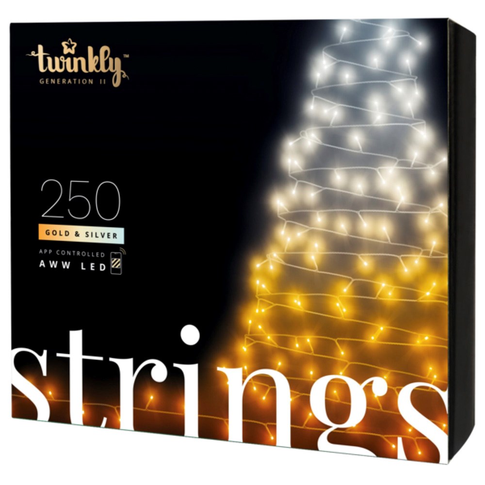 Twinkly 250-Led AWW 20m Lyskjede - Svart ledning
