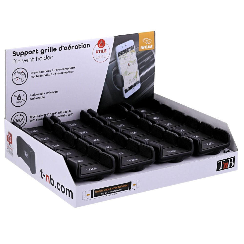 T'NB Mobil Holder for Bilventilasjonssystem - Svart