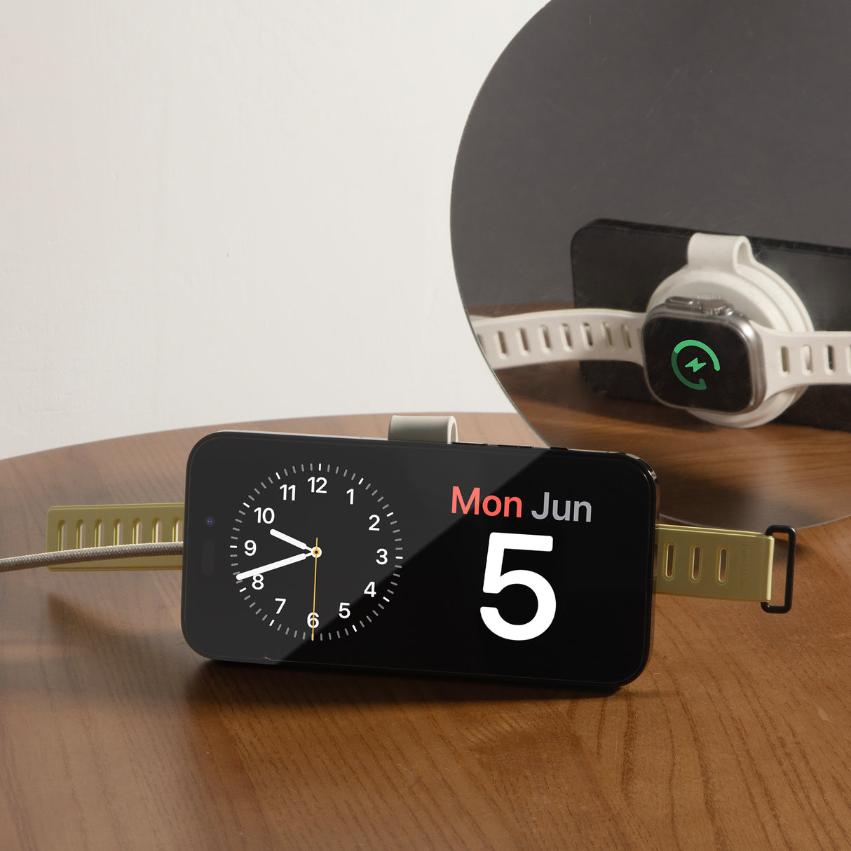 Native Union Voyage 2-i-1 Qi2 Trådløs Lader - Beige