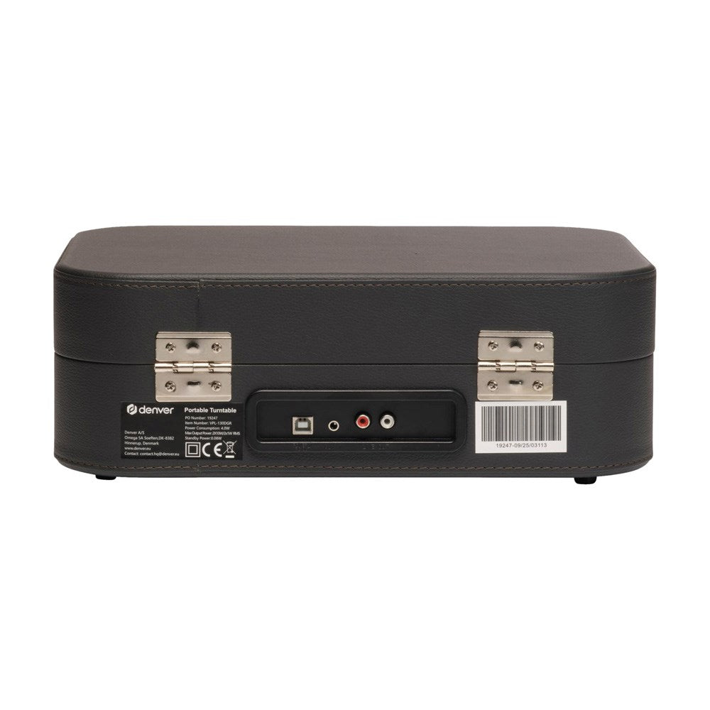 Denver VPL-130 Platespiller med 2 x 10W Høyttalere & Opptaksprogramvare - Svart