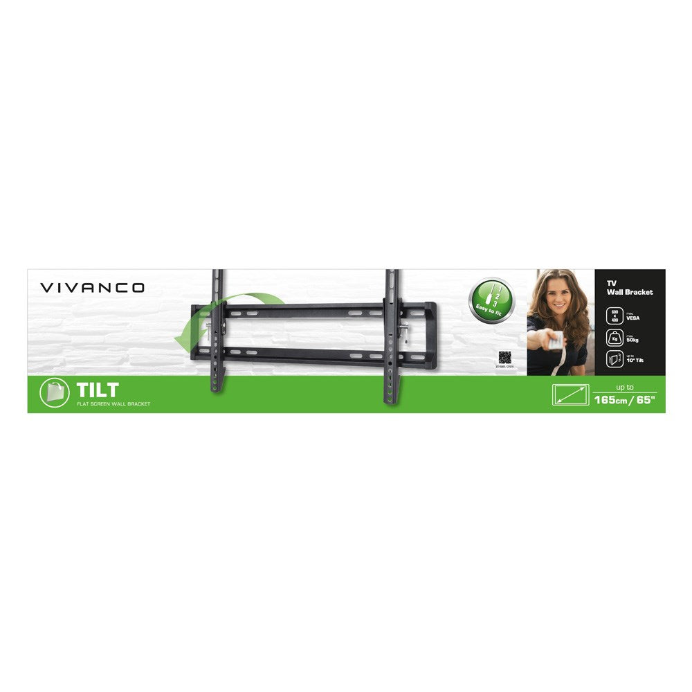 Vivanco TV-Veggfeste - Vippefunksjon - 50 kg / 65" - Svart