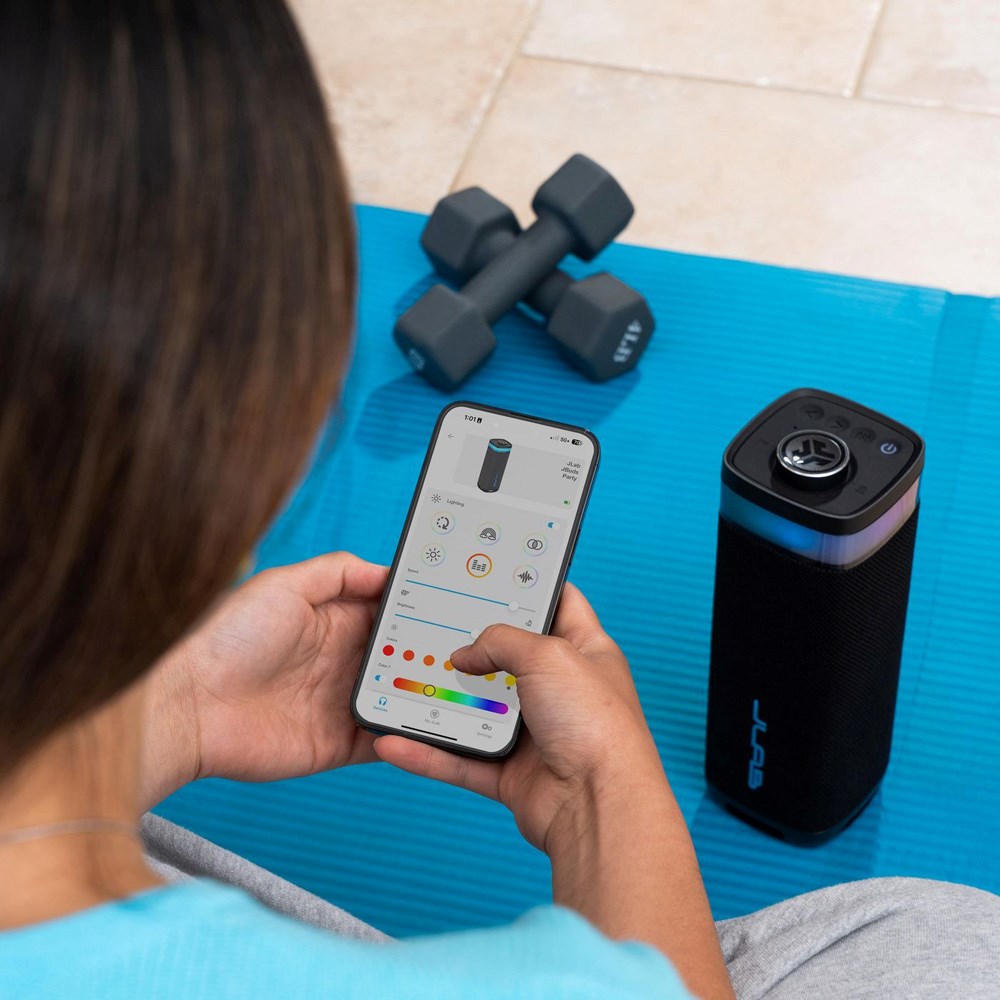 JLab JBuds Bluetooth Høyttaler med Lys - Svart