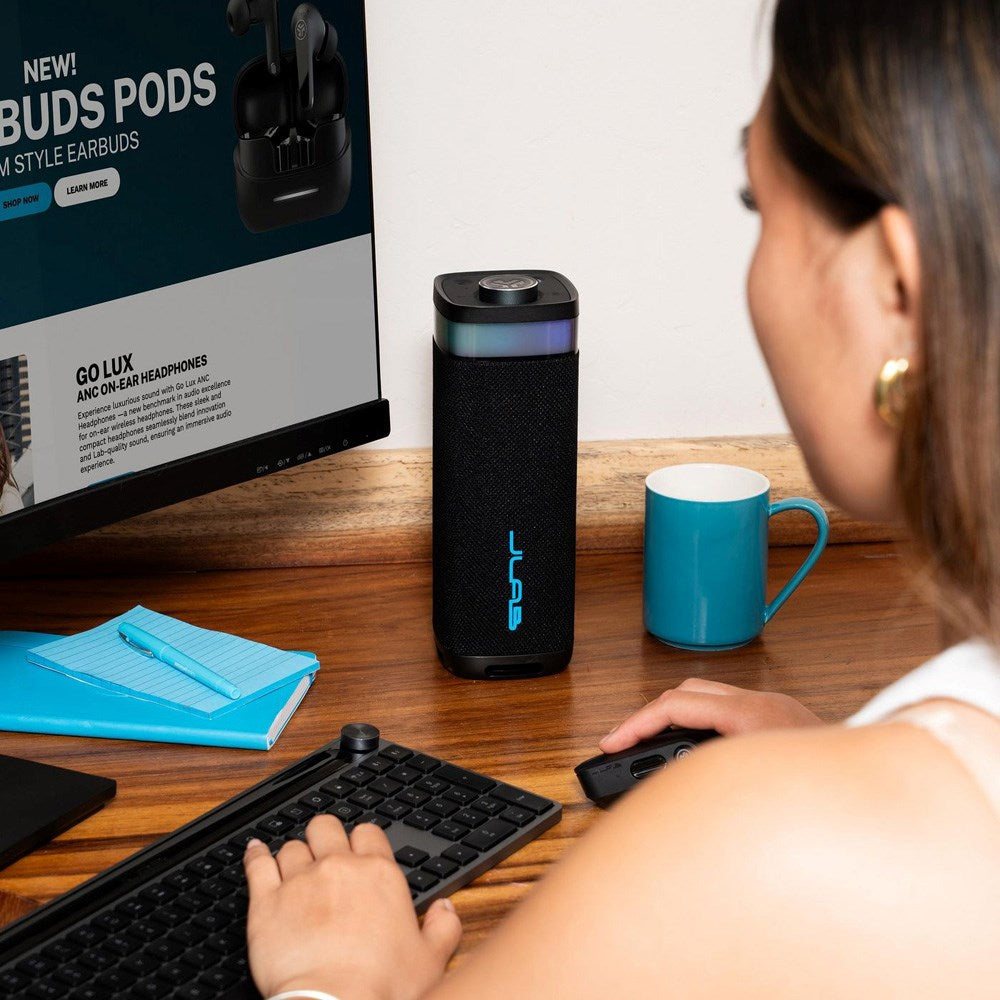 JLab JBuds Bluetooth Høyttaler med Lys - Svart
