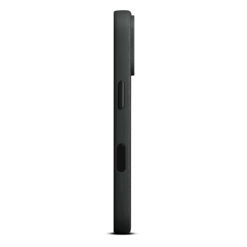 WOOLNUT iPhone 17 Pro Ekte Skinn Deksel - MagSafe Kompatibel - Svart
