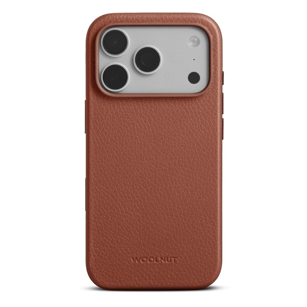 iPhone 18 Pro Max WOOLNUT Ekte Skinn Deksel - MagSafe Kompatibel - Brun