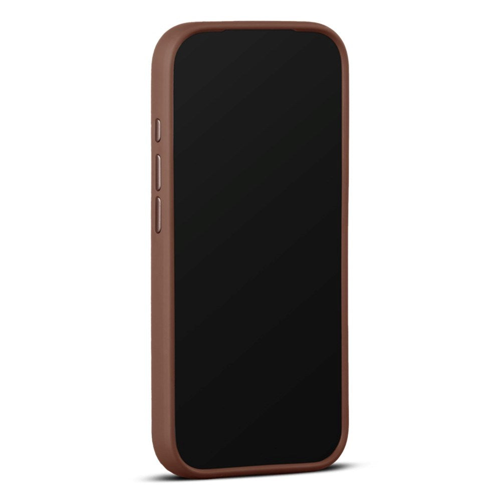 iPhone 18 Pro Max WOOLNUT Ekte Skinn Deksel - MagSafe Kompatibel - Brun