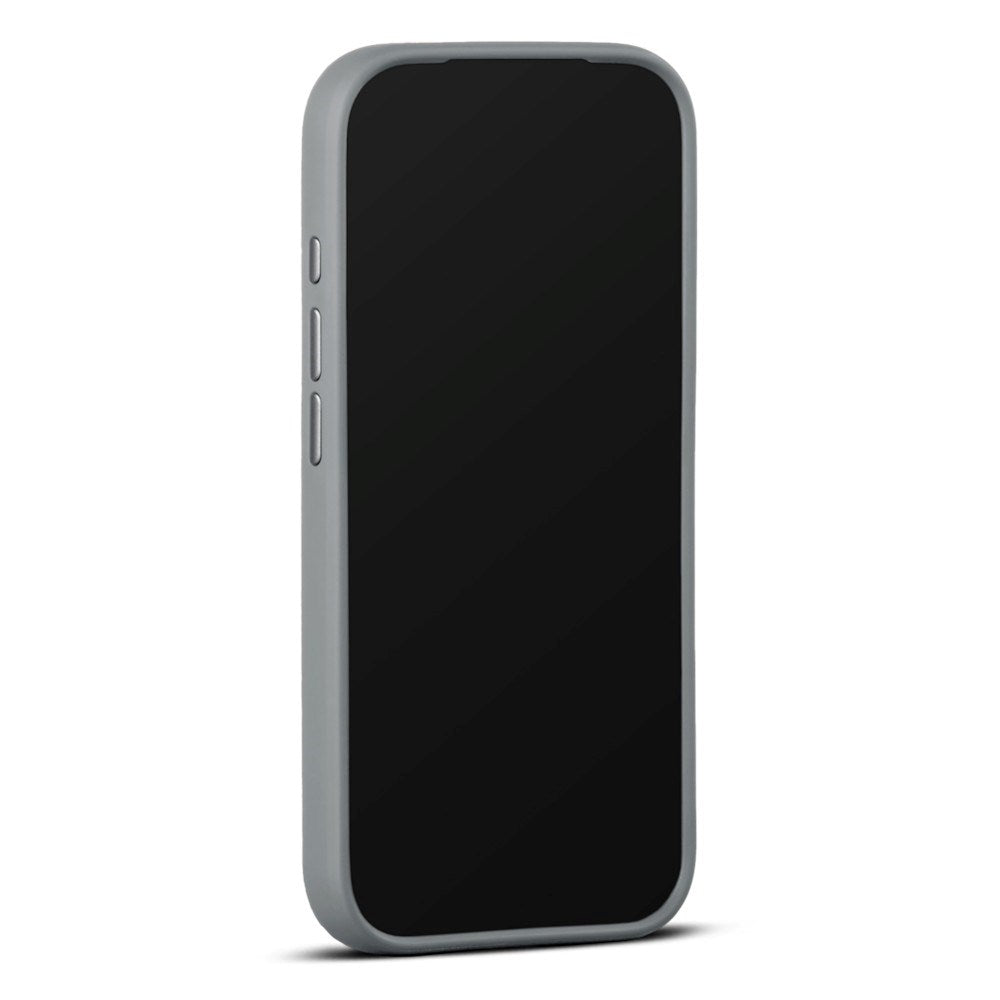iPhone 18 Pro WOOLNUT Ekte Skinn Deksel - MagSafe Kompatibel - Grå