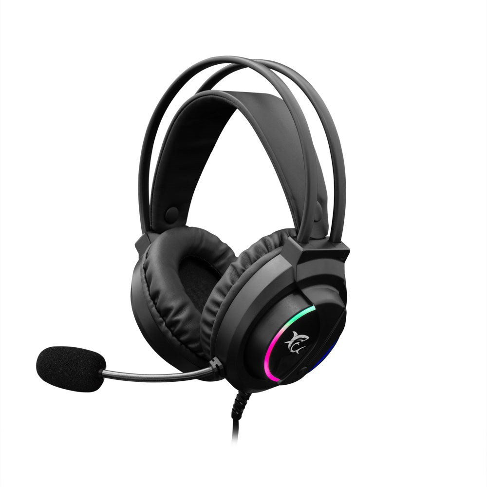 White Shark WOLF On-Ear Gaming Headset - Svart