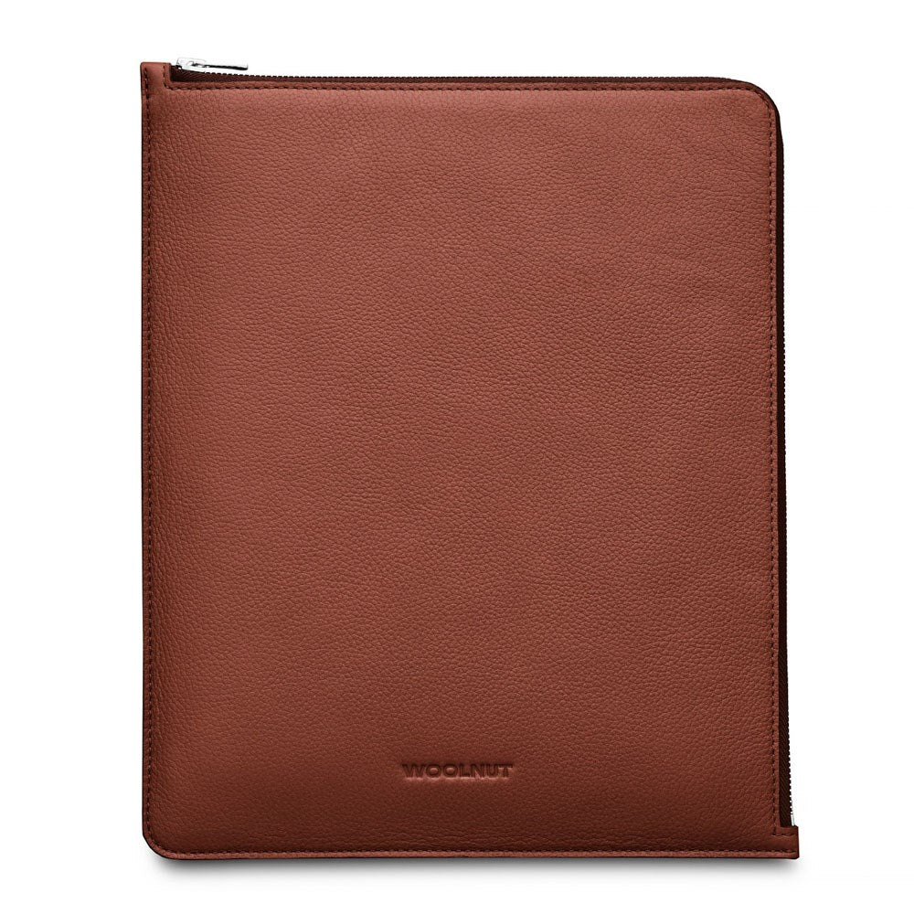 Woolnut iPad / Tablet (26.5 x 32.5 cm) Ekte Skinn Folio Sleeve - Brun