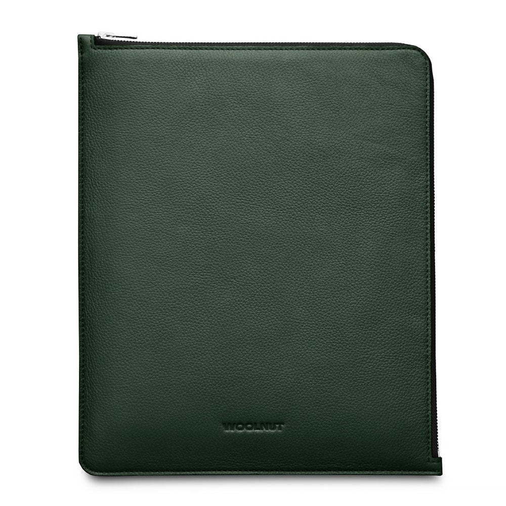 Woolnut iPad / Tablet (26.5 x 32.5 cm) Ekte Skinn Folio Sleeve - Grønn