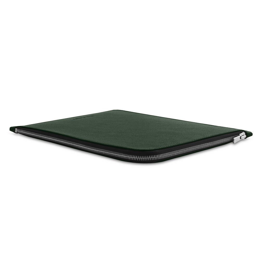 Woolnut iPad / Tablet (23 x 29 cm) Ekte Skinn Folio Sleeve - Grønn