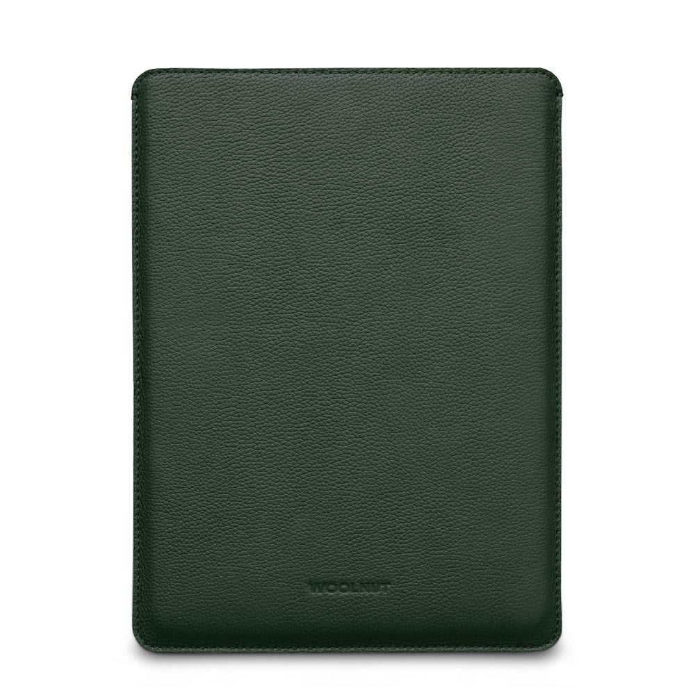 Woolnut MacBook Pro 14" M5 / M4 / M3 / M2 / M1 (2025 / 2021) Ekte Skinn Folio Sleeve - 24.5 x 33 cm - Grønn