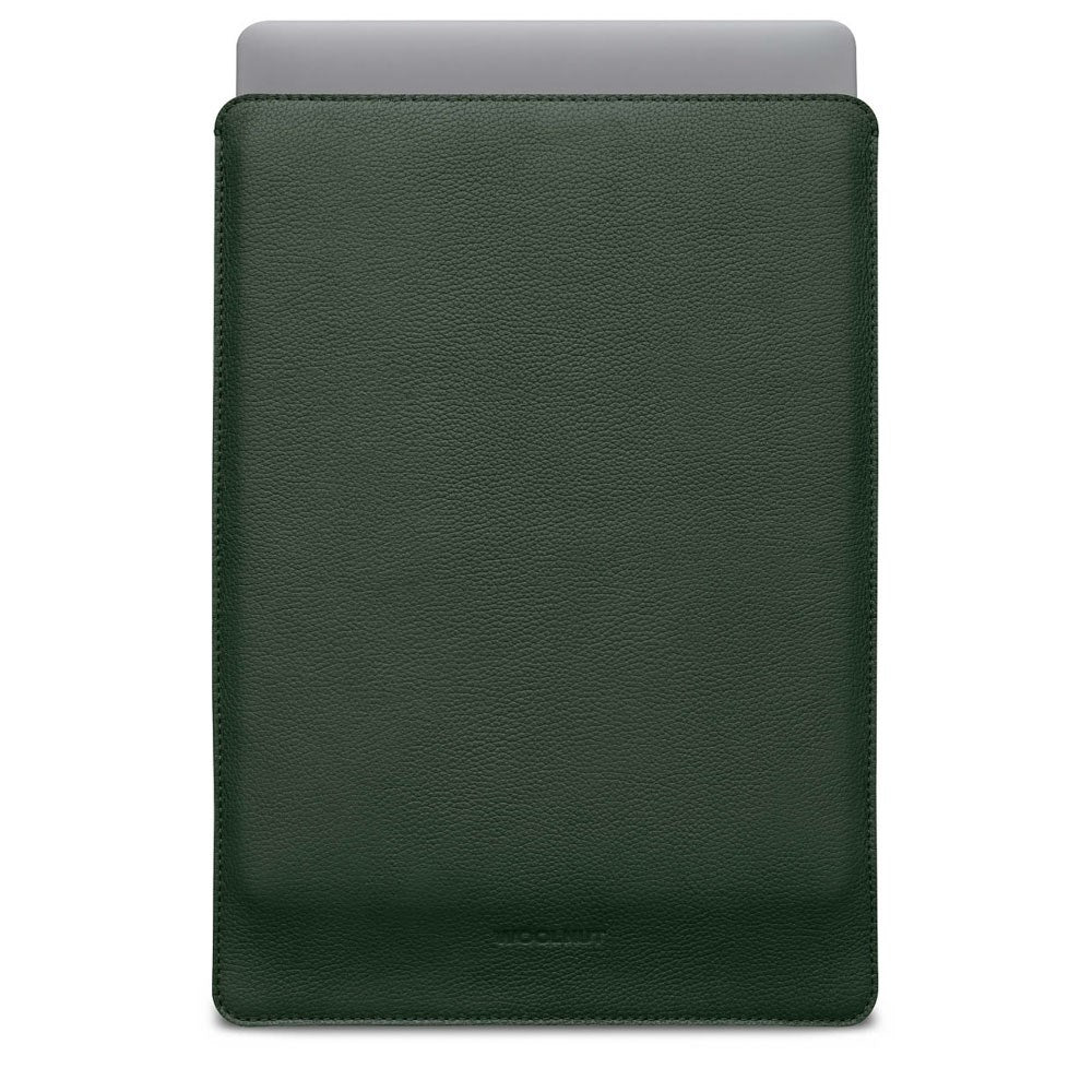 Woolnut MacBook Pro 16" M4 / M3 / M2 / M1 (2024 - 2021) Ekte Skinn Folio Sleeve - 27.5 x 37.5 cm - Grønn
