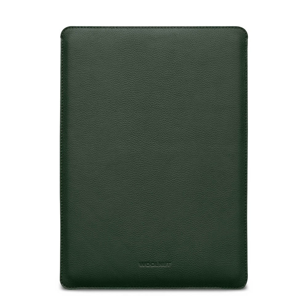 Woolnut MacBook Pro 16" M4 / M3 / M2 / M1 (2024 - 2021) Ekte Skinn Folio Sleeve - 27.5 x 37.5 cm - Grønn