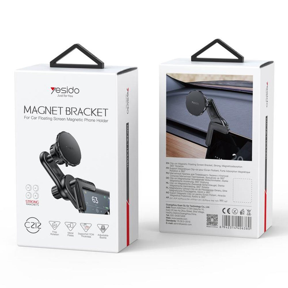 Yesido Magnetisk Mobilholder til Bil - Svart