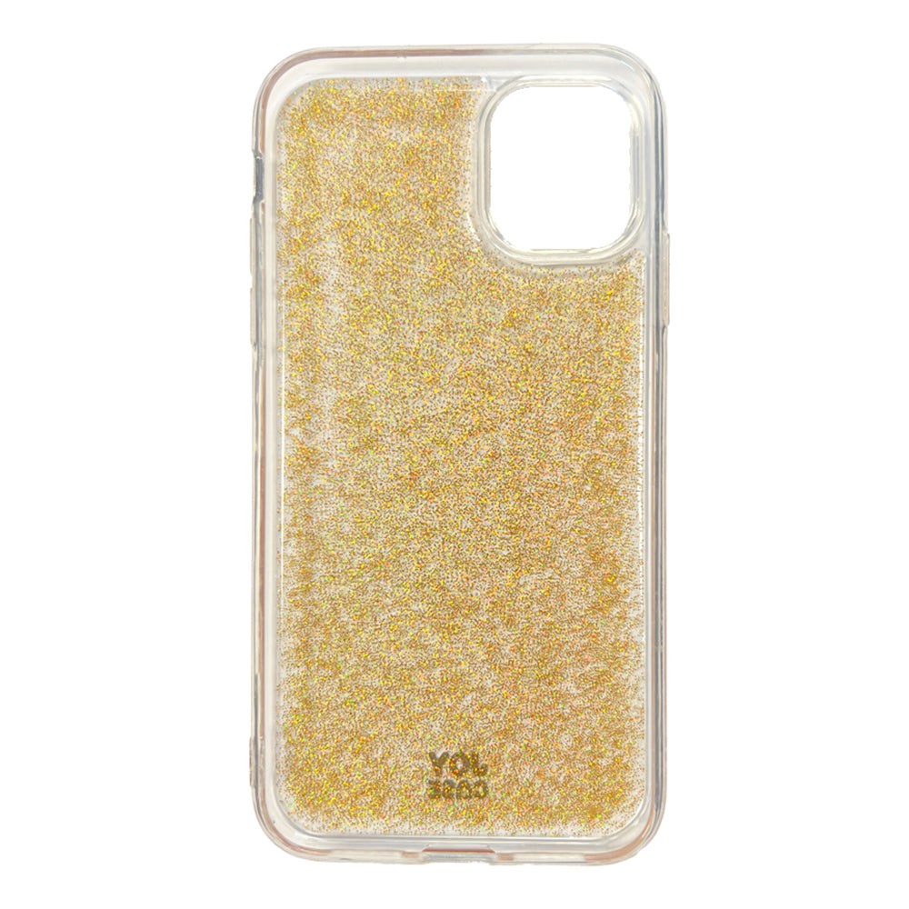 iPhone 11 Joy Deksel Hybrid Glitter Deksel - Gjennomsiktig / Gull