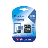 Verbatim Premium microSDXC Class 10 Minnekort med 128GB & Kamera Adaptor