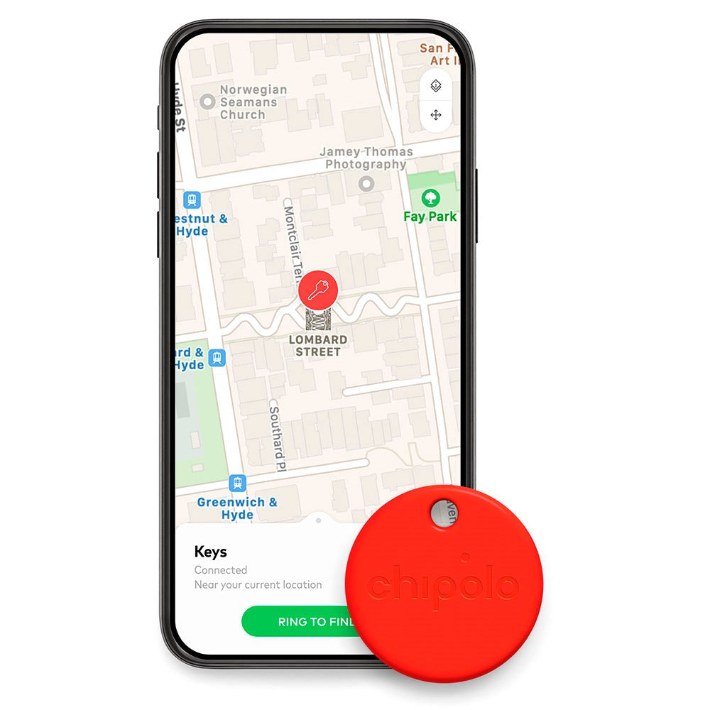 Chipolo ONE - Bluetooth GPS Tracker - Rød