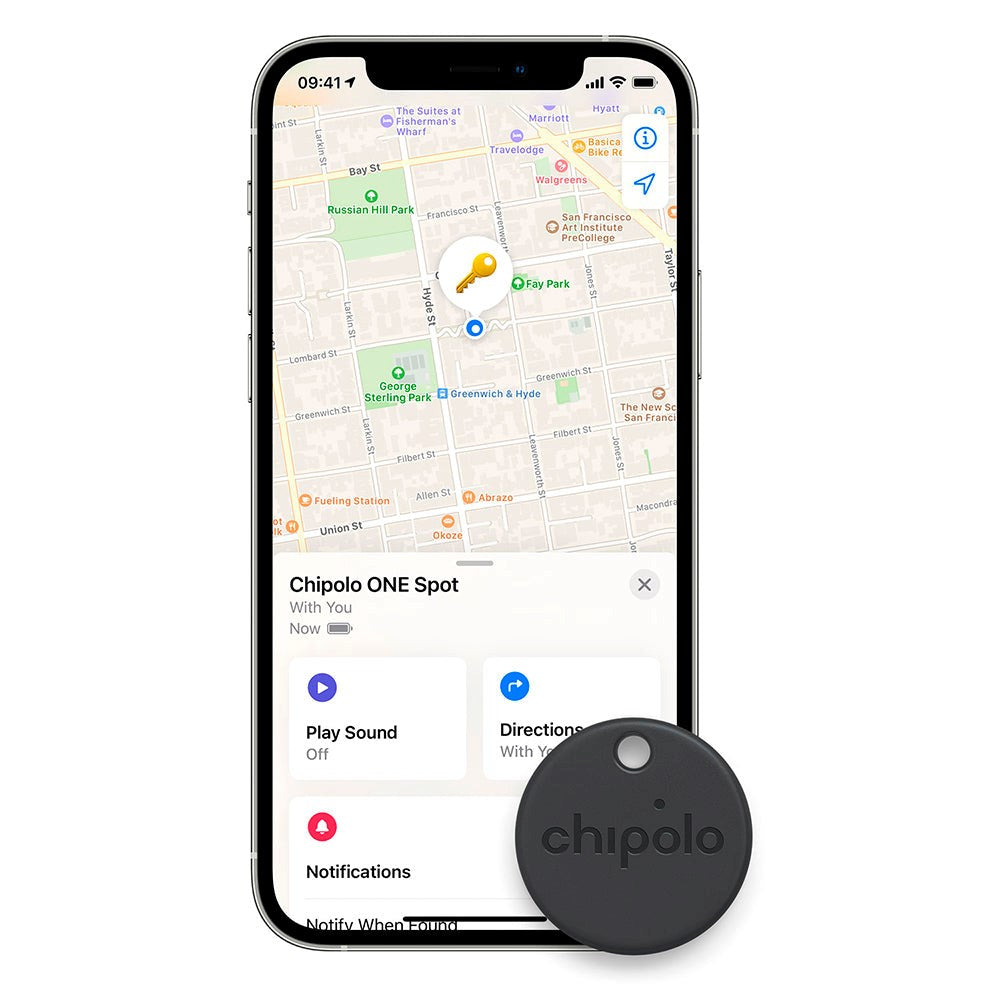 Chipolo ONE Spot - GPS Tracker - Kompatibel med Apple Find My - Svart