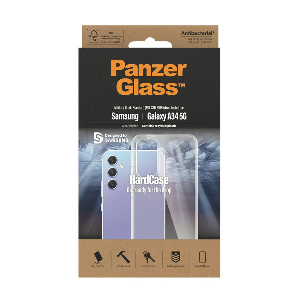 Samsung Galaxy A34 (5G) Deksel PanzerGlass HardCase AntiBacterial - Gjennomsiktig