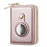 Skinnlommebok med Innebygd Holder for Apple AirTag - Rose Gold