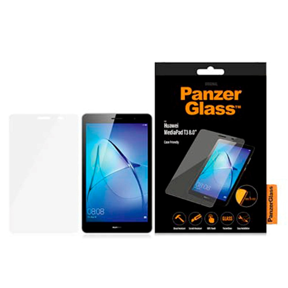 Huawei MediaPad T3 8.0" PanzerGlass Edge-To-Edge Skjermbeskytter - Case Friendly - Gjennomsiktig