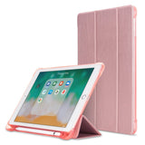 iPad 9.7 (2018-2017) / iPad Air / iPad Air 2 Tri-Fold Flip Deksel m. Fleksibel Bakside - Rose Gold