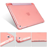 iPad 9.7 (2018-2017) / iPad Air / iPad Air 2 Tri-Fold Flip Deksel m. Fleksibel Bakside - Rose Gold