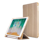 iPad 9.7 (2018-2017) / iPad Air / iPad Air 2 Tri-Fold Flip Deksel m. Fleksibel Bakside - Gull